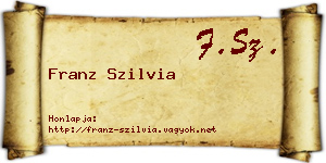Franz Szilvia névjegykártya