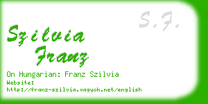 szilvia franz business card